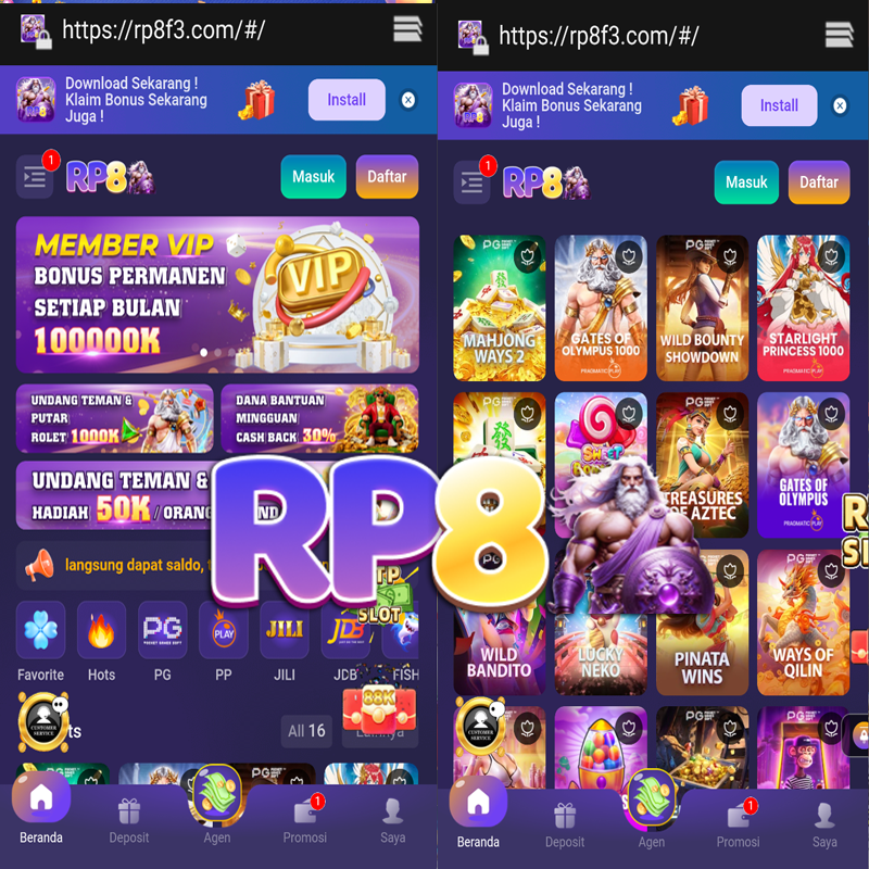 RP8 - Situs Resmi Slot Online dan Pilihan Game PG Soft